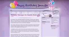 Desktop Screenshot of birthday.jennifer-beals.com
