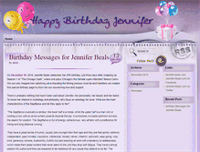 Tablet Screenshot of birthday.jennifer-beals.com